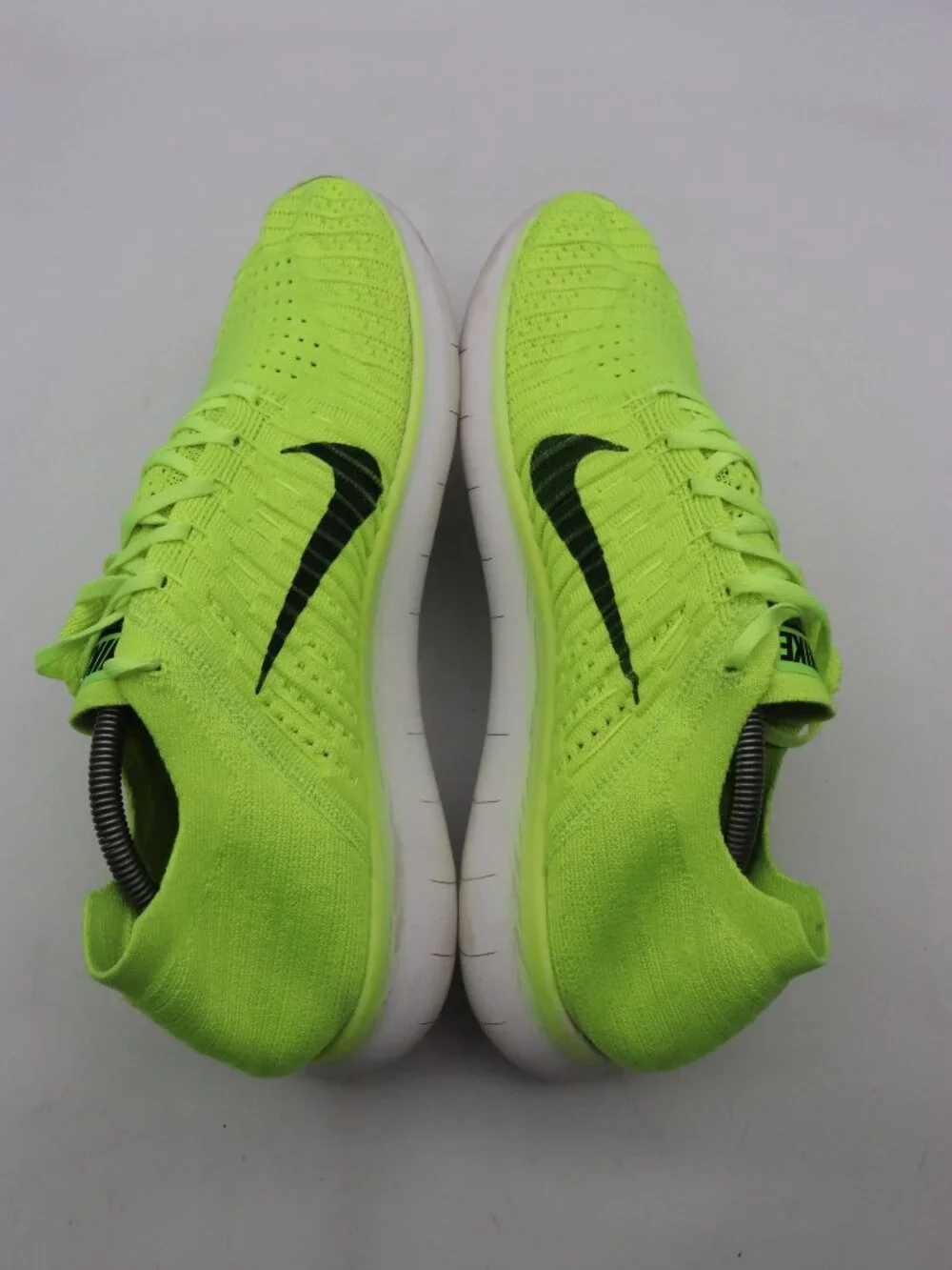 Nike Free RN Flyknit Men's 13 'Medal Stand' Olympics Neon Green Volt 842545-700